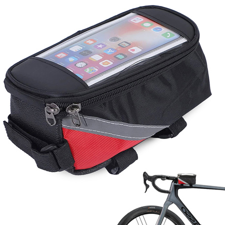 Bolsa impermeable para bicicleta alforja soporte para teléfono