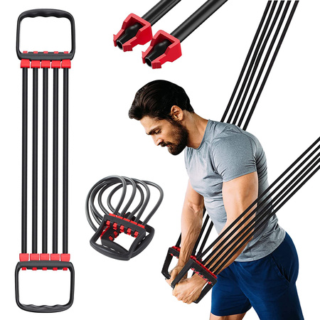 Expansor de ejercicio 5 bandas de resistencia para fitness