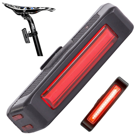 Lampara de bicicleta trasera usb led cob 500lm