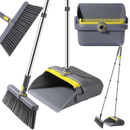 Lazy man's sweeping kit swifter cepillo fregona limpiador recogedor 2en1