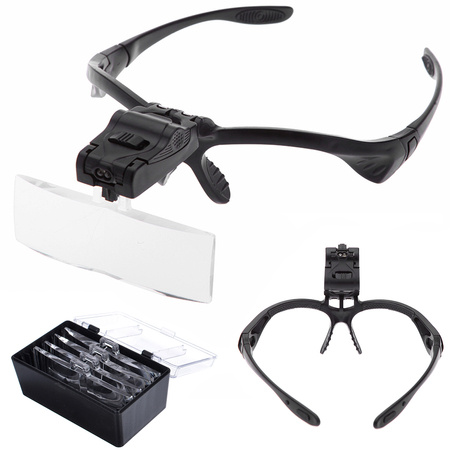 Linterna frontal lupa gafas linterna 2 led gw