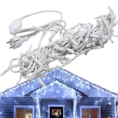 Luces cortina luz navidad guirnalda decoración 500 led frío ip44