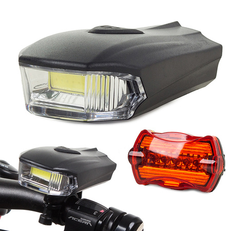 Luces led bicicleta cob 5w luces delanteras traseras