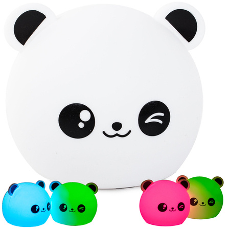 Luz nocturna led infantil rgb panda touch