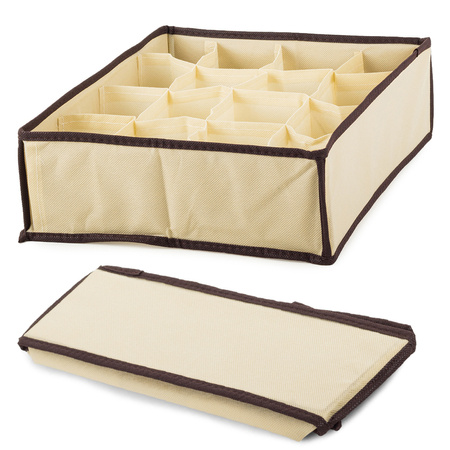 Organizador ropa interior calcetines cajón beige 20