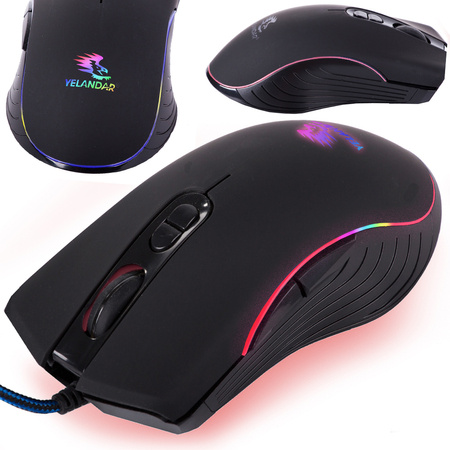 Raton optico con cable para portatil pc rgb gaming mouse