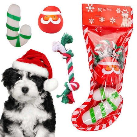 Set de juguetes para perros dog chew tugger 3 pcs mix toy holiday gift