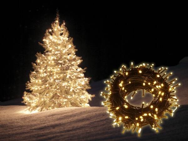 Árbol de navidad luces interior blanco cálido 500 led iluminación 7 programas