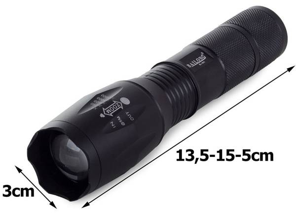 Bailong linterna táctica led cree zoom xm-l3-u3