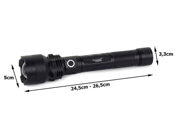 Bailong táctico fuerte linterna led xhp50 zoom usb