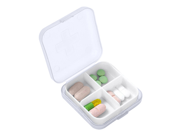 CAJA PARA MEDICAMENTOS 4 COMPARTIMENTOS BLANCA (300) GAB_A