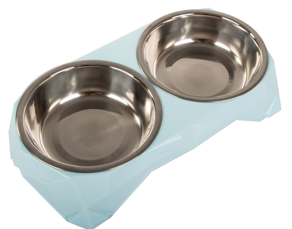 Caja para perros metal dual 350ml x 2