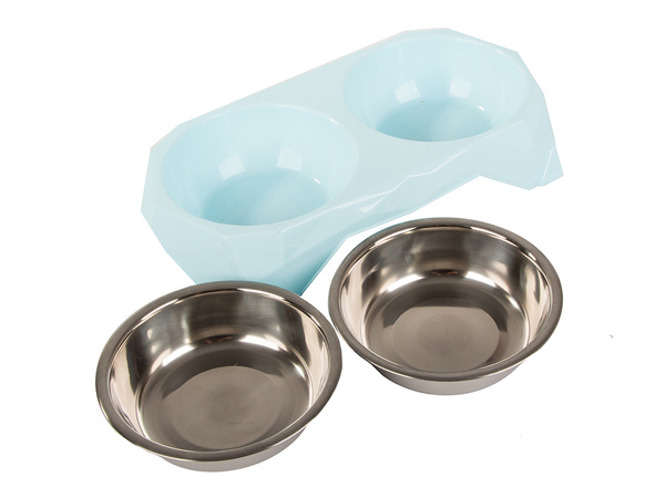 Caja para perros metal dual 350ml x 2