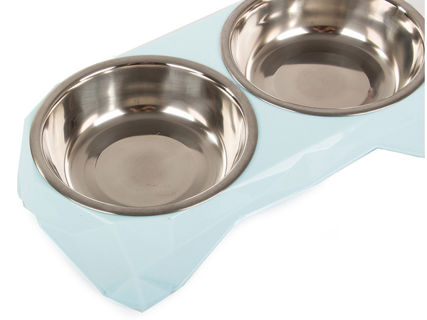 Caja para perros metal dual 350ml x 2