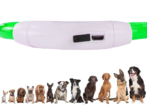 Colarga de iluminación led para perros y gatos impermeable ajustable 47cm usb