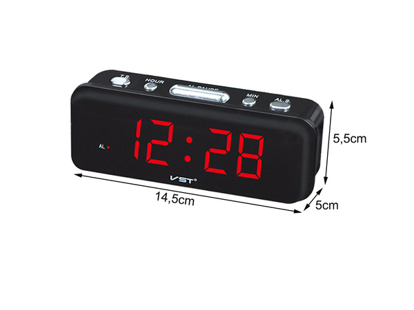 Despertador electronico red led alarma 24h