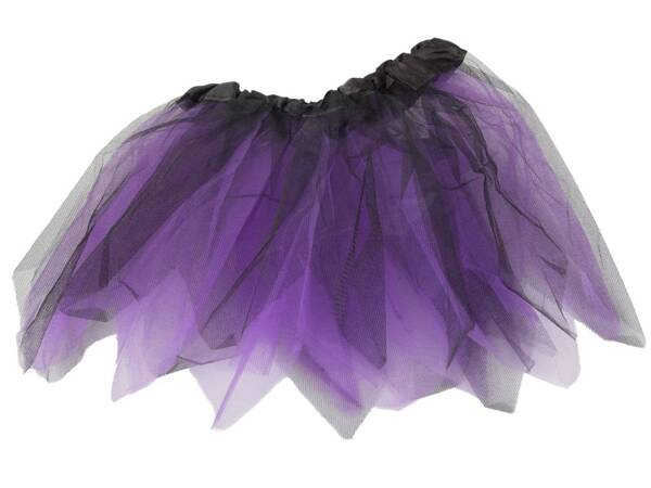 Disfraz de halloween falda murciélago diadema negro y morado