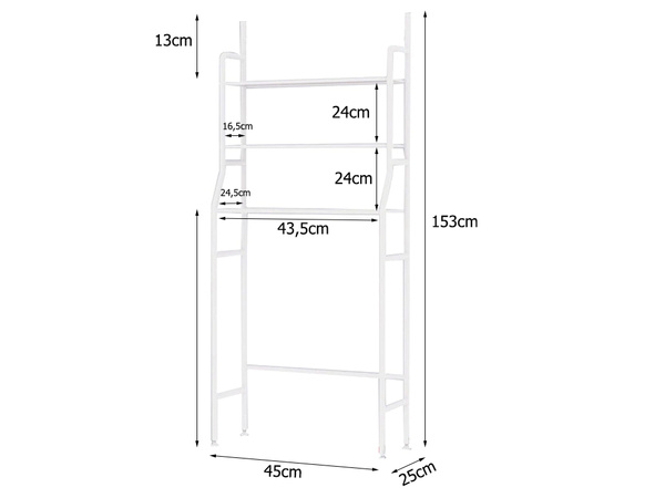 Estante sobre inodoro asiento de inodoro mueble de baño estante 3 estantes