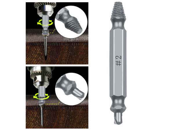 Extractores de tornillos para pasadores rotos 4 uds.