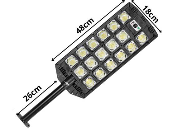 Farola solar led con mando a distancia potente impermeable ip65 sensor de movimiento