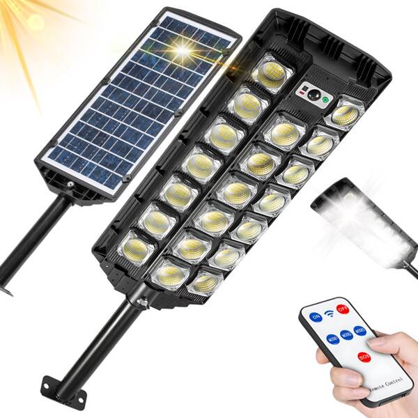 Farola solar led con mando a distancia potente impermeable ip65 sensor de movimiento