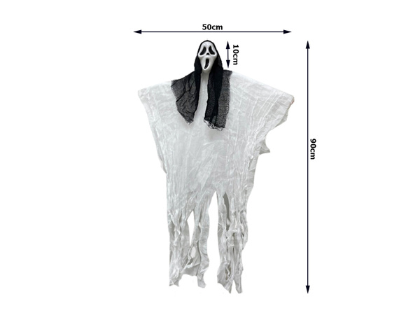 Halloween decoración colgante decoración fantasma máscara grito esqueleto fantasma 90 cm