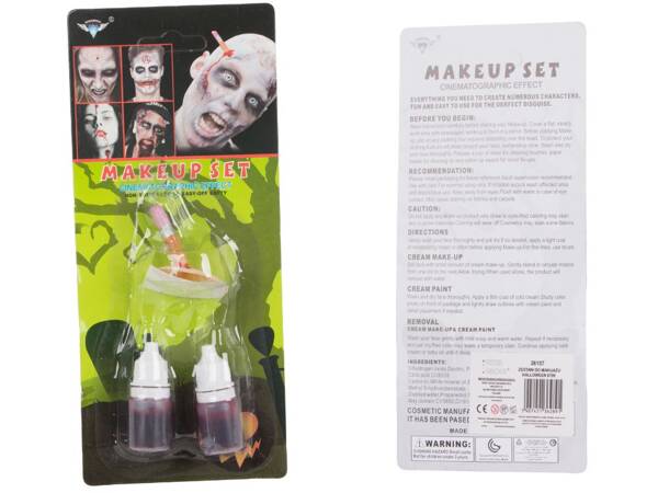 Kit de maquillaje para heridas falsas kit de maquillaje para halloween con sangre pegada en lapiz