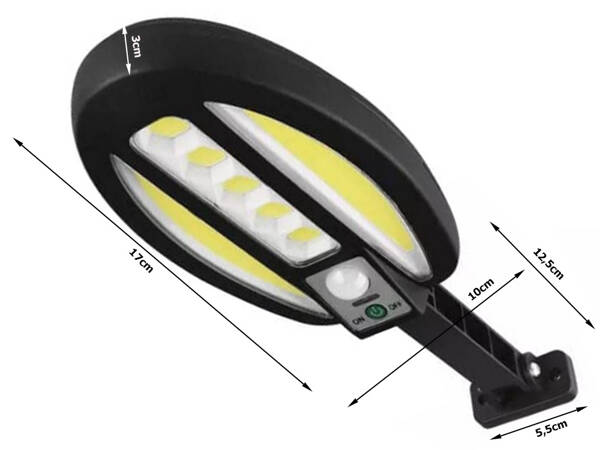 Lámpara solar de 95 leds con sensor crepuscular