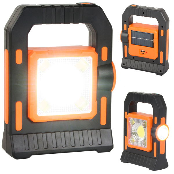 Linterna senderismo led solar camping luz batería