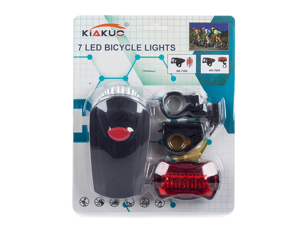 Luces led bicicleta delantera trasera 7+5 led