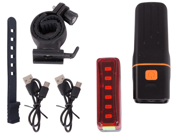 Luz bicicleta delantera trasera led kit bicicleta usb