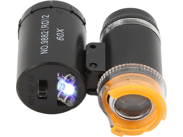 Microscopio de bolsillo lupa de joyero 2 led uv