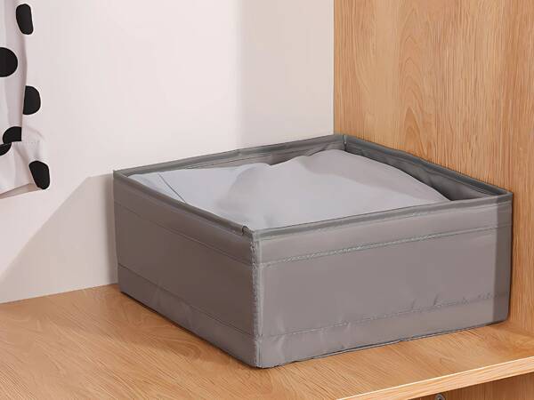 Organizador textil cajon zapatero gris