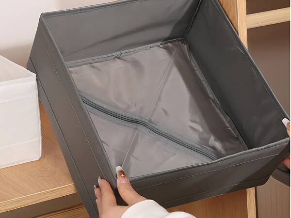 Organizador textil cajon zapatero gris