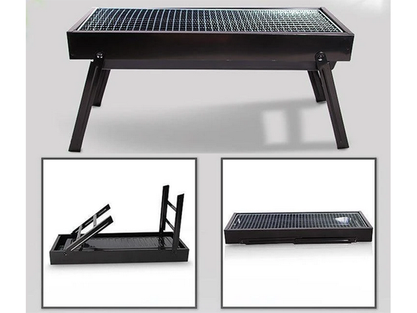 Parrilla de viaje portátil plegable caso carbón camping bbq grande