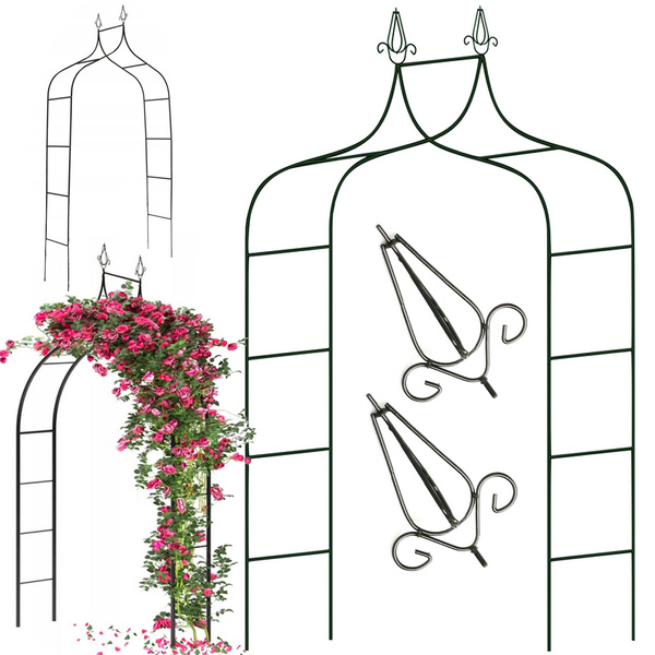 Pérgola de jardín soporte de flores para plantas trepadoras arco para rosas metal decorativo