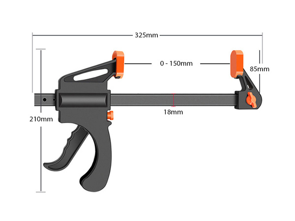 Pinza de carpintero empuñadura simple 205mm