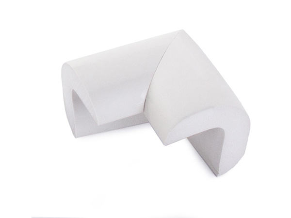 Protector de esquinas de espuma para esquinas de muebles pegatinas blancas x4