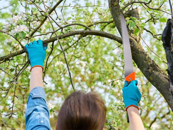 Sierra para cortar ramas de jardin mano para madera estuche funda cinturon