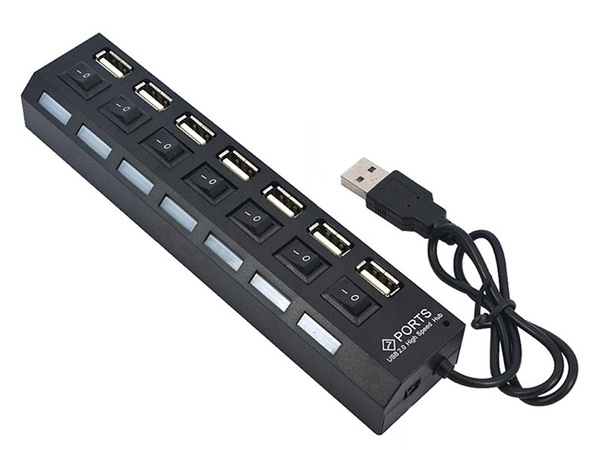 Splitter hub usb port splitter 7x usb 2.0