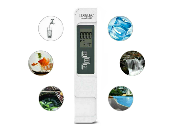 Tds ec osmosis temp dureza agua tester