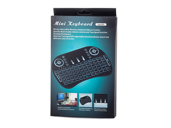 Teclado inalambrico mini iluminado tv led