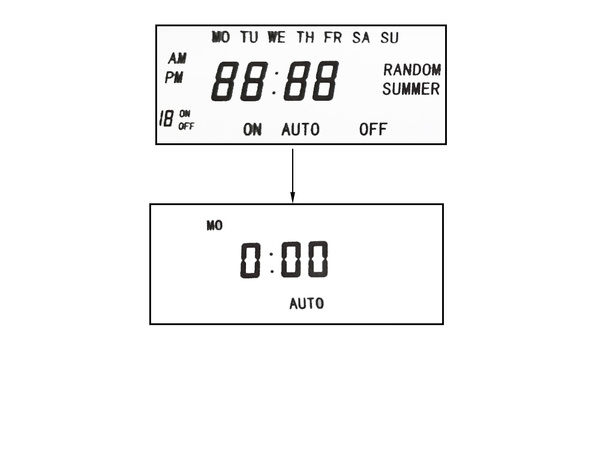 Temporizador interruptor on-off lcd digital