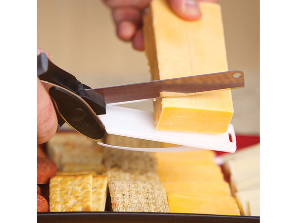 Tijeras de cocina para verduras, carne y fruta con tablero