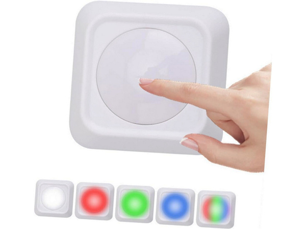 Wireless rgb led night light remote control 2 pieces