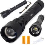 Bailong táctico fuerte linterna led xhp50 zoom usb