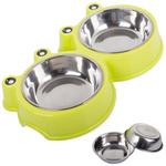 Caja para perros metal dual 300ml x 2