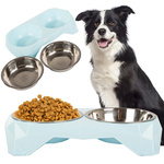 Caja para perros metal dual 350ml x 2