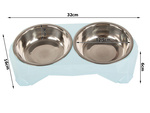 Caja para perros metal dual 350ml x 2