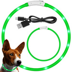 Colarga de iluminación led para perros y gatos impermeable ajustable 47cm usb